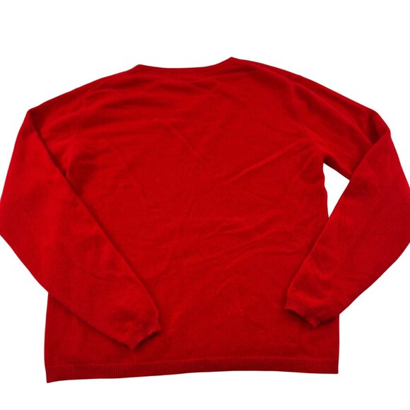 Lord & Taylor Red V-Neck Cashmere Sweater Women’s size Small pullover - Picture 5 of 6